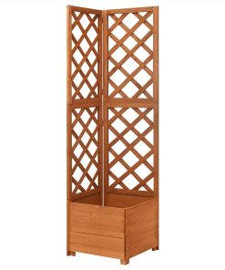 Corner Trellis Planter 40x40x150 Cm Solid Fir Wood