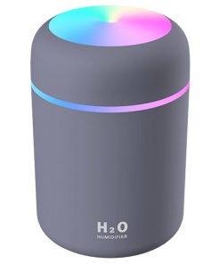 Creative 300ML Dazzle Cup Air Humidifier USB Color Cycling Table Top Home Car Air Humidifier - Grey
