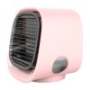 Desktop Mini Air Cooler, 3 Levels Speed, Home Air Conditioner Fan, Portable Cooling Fan, Low Noise, Night Light - Pink -Room Desktop Mini Air Cooler Home Air Conditioner Fan Pink 510814 0