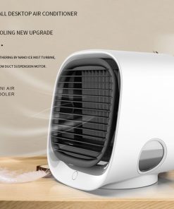 Desktop Mini Air Cooler, 3 Levels Speed, Home Air Conditioner Fan, Portable Cooling Fan, Low Noise, Night Light - White 4 Desktop Mini Air Cooler, 3 Levels Speed, Home Air Conditioner Fan, Portable Cooling Fan, Low Noise, Night Light - White -Room Desktop Mini Air Cooler Home Air Conditioner Fan White 510813 2