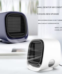 Desktop Mini Air Cooler, 3 Levels Speed, Home Air Conditioner Fan, Portable Cooling Fan, Low Noise, Night Light - White 5 Desktop Mini Air Cooler, 3 Levels Speed, Home Air Conditioner Fan, Portable Cooling Fan, Low Noise, Night Light - White -Room Desktop Mini Air Cooler Home Air Conditioner Fan White 510813 3