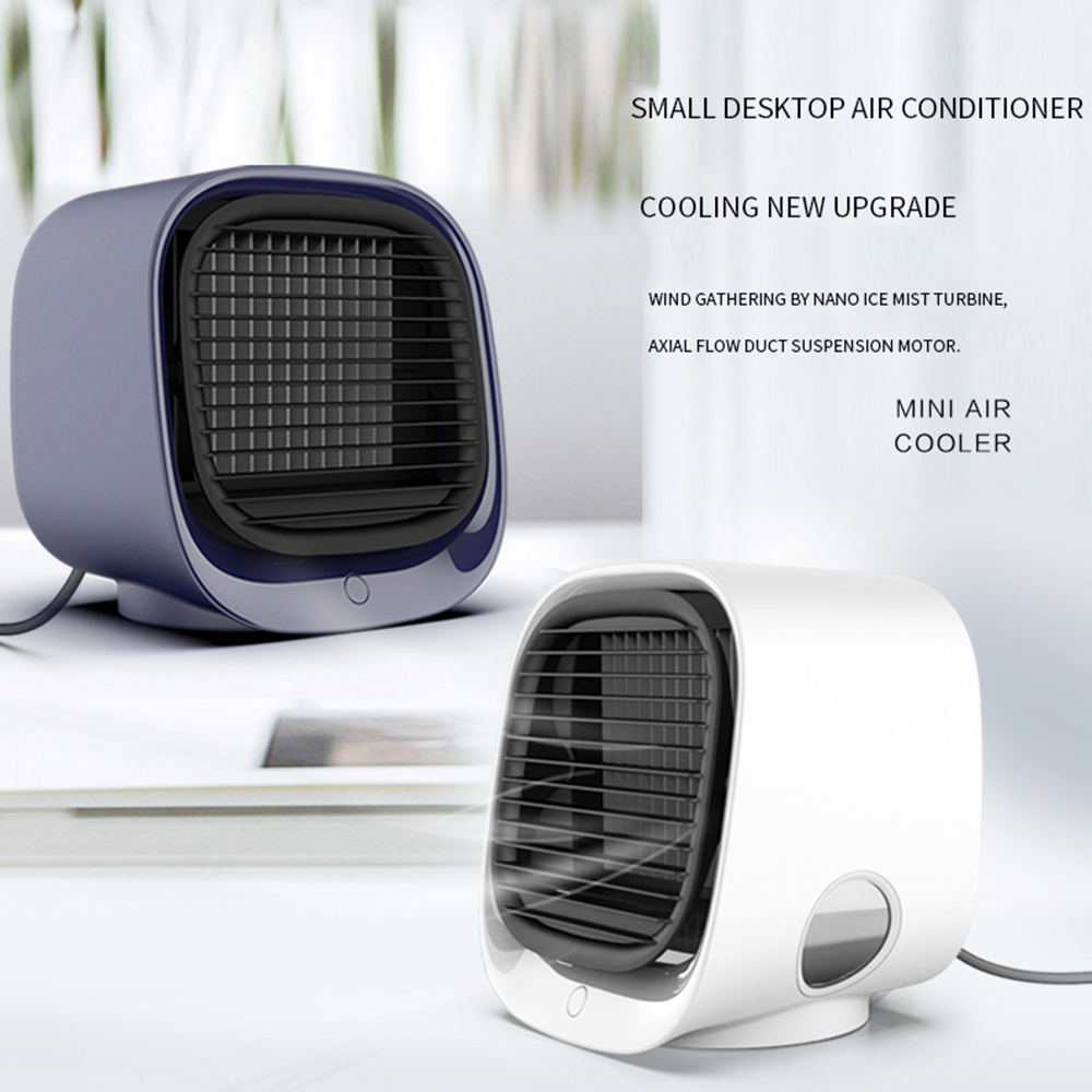 Desktop Mini Air Cooler, 3 Levels Speed, Home Air Conditioner Fan, Portable Cooling Fan, Low Noise, Night Light - White Desktop Mini Air Cooler, 3 Levels Speed, Home Air Conditioner Fan, Portable Cooling Fan, Low Noise, Night Light - White -Room Desktop Mini Air Cooler Home Air Conditioner Fan White 510813 3