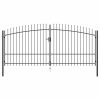 Double Door Fence Gate With Spear Top 400x225 Cm 1 Double Door Fence Gate With Spear Top 400x225 Cm -Room Double Door Fence Gate with Spear Top 400x225 cm 454497 0