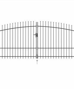 Double Door Fence Gate With Spear Top 400x225 Cm