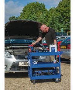 Draper Tools Tool Trolley 3 Tier Blue -Room Draper Tools Tool Trolley 3 Tier Blue 450369 2