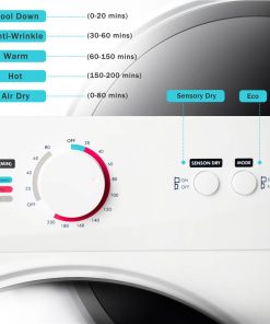 Portable Smart Dryer 1020W Power 5 Drying Modes Knob Control Capacity 6.6LBS, For Family, Dormitories, Apartments, RVs - White -Room ES196724AAK 455579 2