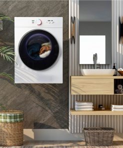 Portable Smart Dryer 1020W Power 5 Drying Modes Knob Control Capacity 6.6LBS, For Family, Dormitories, Apartments, RVs - White -Room ES196724AAK 455579 3