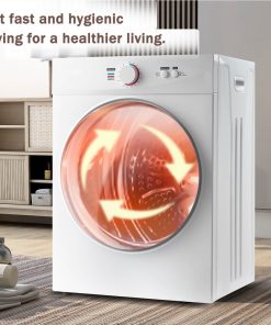 Portable Smart Dryer 1020W Power 5 Drying Modes Knob Control Capacity 6.6LBS, For Family, Dormitories, Apartments, RVs - White -Room ES196724AAK 455579 4