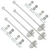 Earth Anchors 4 Pcs 10x60 Cm Galvanised Metal