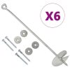 Earth Anchors 6 Pcs 10x60 Cm Galvanised Metal -Room Earth Anchors 6 pcs 10x60 cm Galvanised Metal 440974 0