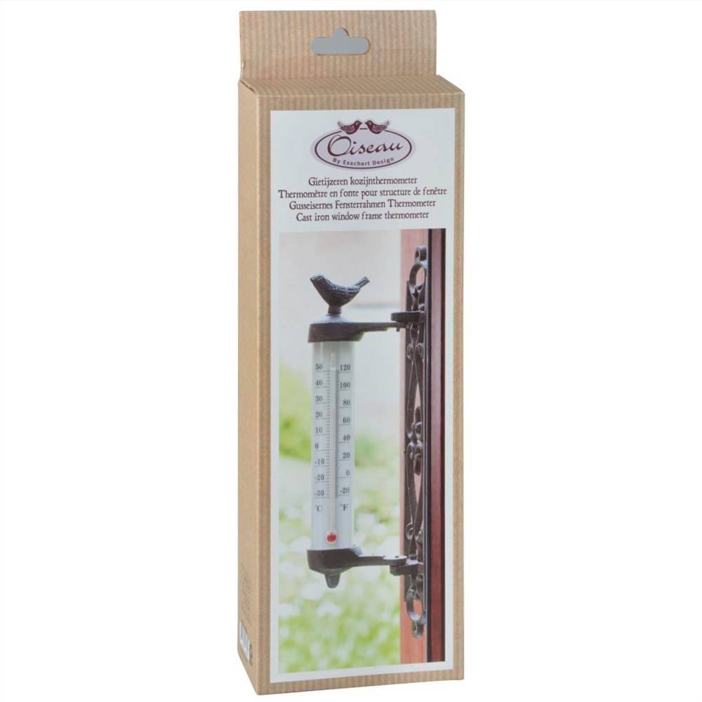 Esschert Design Wall Thermometer Brown Cast Iron BR20 Esschert Design Wall Thermometer Brown Cast Iron BR20 -Room Esschert Design Wall Thermometer Brown Cast Iron BR20 439748 1