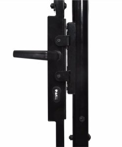 Fence Gate Double Door With Spike Top Steel 3x1.75 M Black 5 Fence Gate Double Door With Spike Top Steel 3x1.75 M Black -Room Fence Gate Double Door with Spike Top Steel 3x1 75 m Black 447905 3