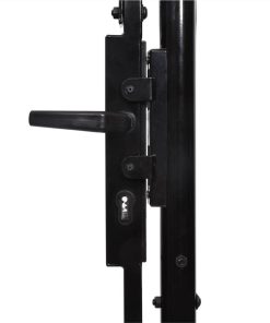 Fence Gate Single Door With Spike Top Steel 1x1.5 M Black -Room Fence Gate Single Door with Spike Top Steel 1x1 5 m Black 452333 3