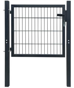 Fence Gate Steel Anthracite 103x150 Cm