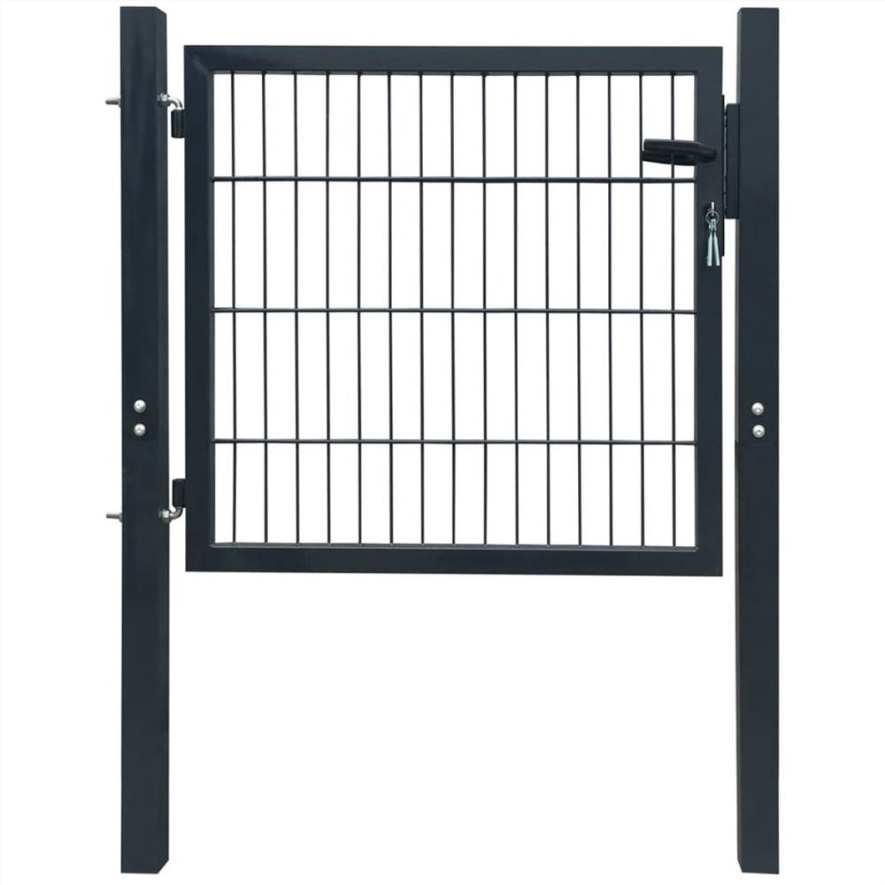 Fence Gate Steel Anthracite 103x150 cm Fence Gate Steel Anthracite 103x150 Cm -Room Fence Gate Steel Anthracite 103x150 cm 443588 0