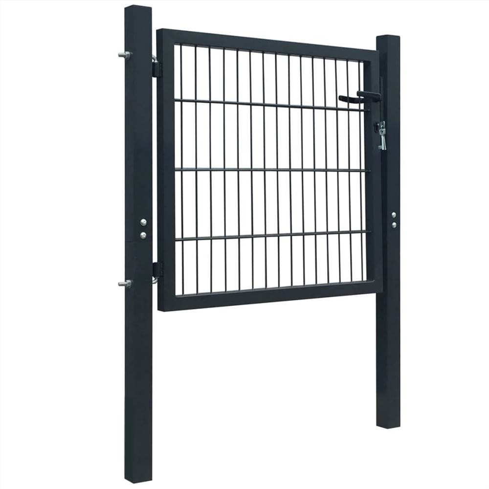 Fence Gate Steel Anthracite 103x150 cm Fence Gate Steel Anthracite 103x150 Cm -Room Fence Gate Steel Anthracite 103x150 cm 443588 1