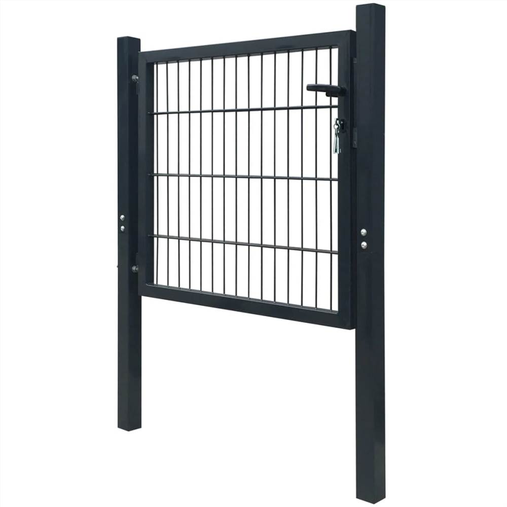 Fence Gate Steel Anthracite 103x150 cm Fence Gate Steel Anthracite 103x150 Cm -Room Fence Gate Steel Anthracite 103x150 cm 443588 2
