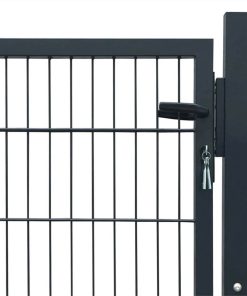 Fence Gate Steel Anthracite 103x150 Cm 5 Fence Gate Steel Anthracite 103x150 Cm -Room Fence Gate Steel Anthracite 103x150 cm 443588 3
