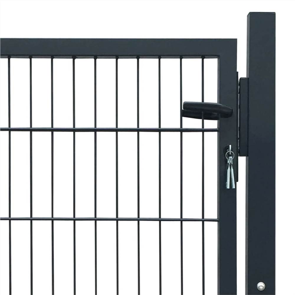 Fence Gate Steel Anthracite 103x150 cm Fence Gate Steel Anthracite 103x150 Cm -Room Fence Gate Steel Anthracite 103x150 cm 443588 3