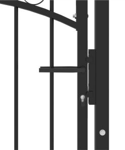 Fence Gate With Spikes Steel 100x100 Cm Black 5 Fence Gate With Spikes Steel 100x100 Cm Black -Room Fence Gate with Spikes Steel 100x100 cm Black 460737 3