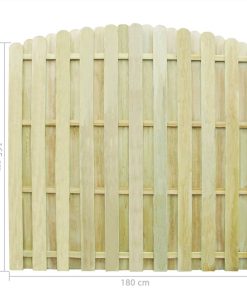 Fence Panel Impregnated Pinewood 180x(165-180) Cm -Room Fence Panel Impregnated Pinewood 180x 165 180 cm 496473 4