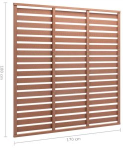 Fence Panel WPC 170x180 Cm Brown -Room Fence Panel WPC 170x180 cm Brown 465671 3
