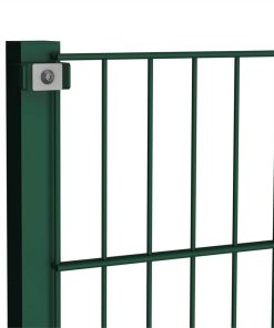 Fence Panel With Posts Iron 1.7x0.8 M Green 4 Fence Panel With Posts Iron 1.7x0.8 M Green -Room Fence Panel with Posts Iron 1 7x0 8 m Green 448373 2