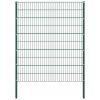 Fence Panel With Posts Iron 1.7x2 M Green 1 Fence Panel With Posts Iron 1.7x2 M Green -Room Fence Panel with Posts Iron 1 7x2 m Green 457540 0