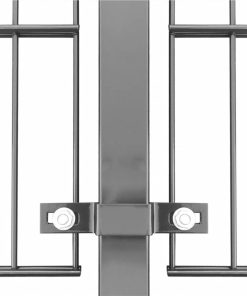 Fence Panel With Posts Powder-coated Iron 6x1.6 M Anthracite -Room Fence Panel with Posts Powder coated Iron 6x1 6 m Anthracite 452039 4