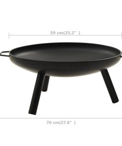 Fire Pit 70x59x28 Cm Steel -Room Fire Pit 70x59x28 cm Steel 465597 4