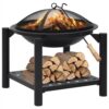 Fire Pit With Poker 54x54x55 Cm Steel 2 Fire Pit With Poker 54x54x55 Cm Steel -Room Fire Pit with Poker 54x54x55 cm Steel 471156 0