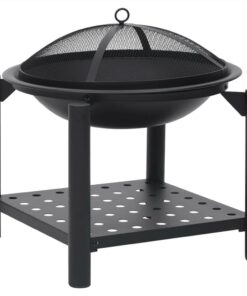 Fire Pit With Poker 54x54x55 Cm Steel -Room Fire Pit with Poker 54x54x55 cm Steel 471156 2