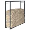 Firewood Rack Black 100x25x100 Cm Steel