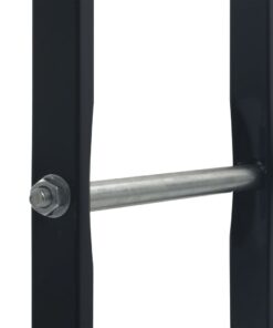Firewood Rack Black 100x25x100 Cm Steel -Room Firewood Rack Black 100x25x100 cm Steel 429223 4