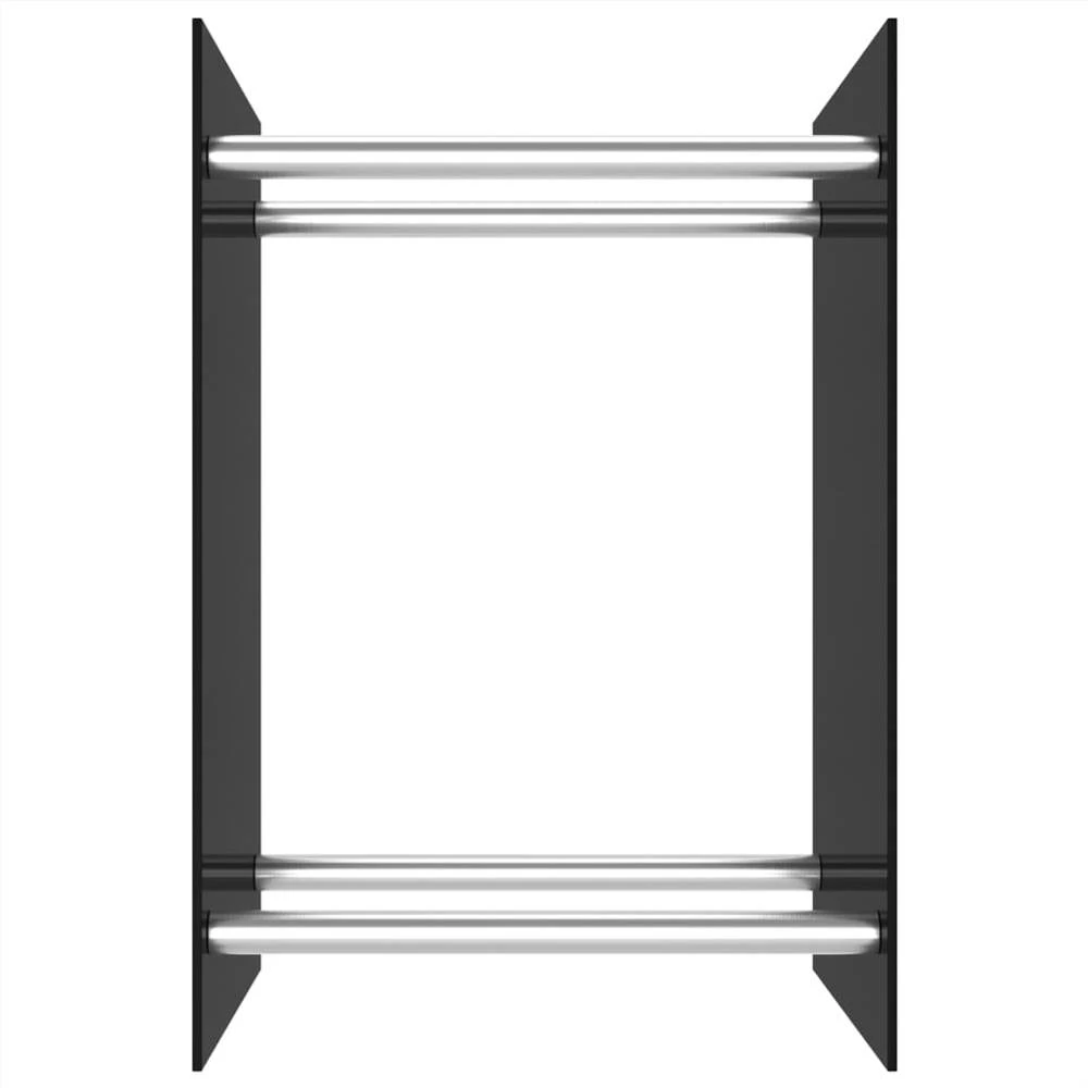 Firewood Rack Black 40x35x60 Cm Glass - Image 3
