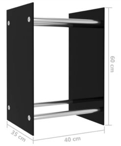 Firewood Rack Black 40x35x60 Cm Glass -Room Firewood Rack Black 40x35x60 cm Glass 436410 5