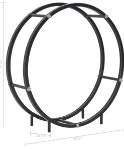 Firewood Rack Black 70x20x70 Cm Steel 7 Firewood Rack Black 70x20x70 Cm Steel -Room Firewood Rack Black 70x20x70 cm Steel 445924 5