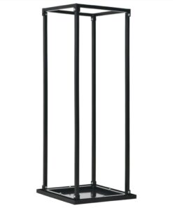 Firewood Rack With Base Black 37x37x113 Cm Steel