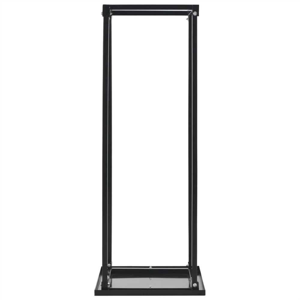 Firewood Rack with Base Black 37x37x113 cm Steel Firewood Rack With Base Black 37x37x113 Cm Steel -Room Firewood Rack with Base Black 37x37x113 cm Steel 438914 2