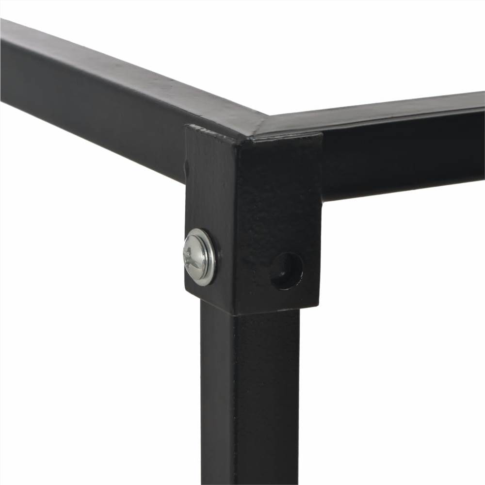 Firewood Rack with Base Black 37x37x113 cm Steel Firewood Rack With Base Black 37x37x113 Cm Steel -Room Firewood Rack with Base Black 37x37x113 cm Steel 438914 3