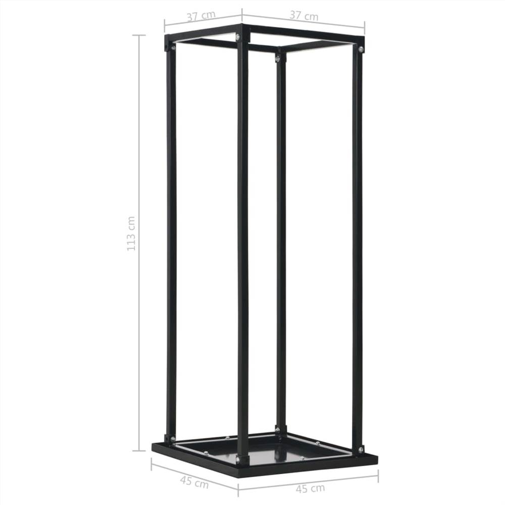 Firewood Rack with Base Black 37x37x113 cm Steel Firewood Rack With Base Black 37x37x113 Cm Steel -Room Firewood Rack with Base Black 37x37x113 cm Steel 438914 5