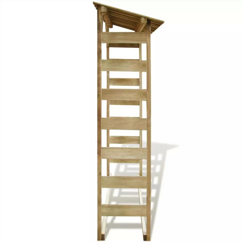 Firewood Storage Shed 150x44x176 Cm Impregnated Pinewood - Image 3