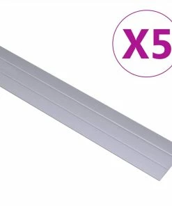 Floor Profiles 5 Pcs Aluminium 134 Cm Silver