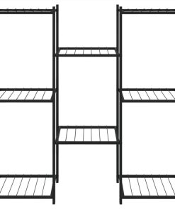 Flower Stand 83x25x80 Cm Black Iron -Room Flower Stand 83x25x80 cm Black Iron 515321 2