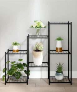 Flower Stand 83x25x80 Cm Black Iron