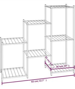 Flower Stand 83x25x80 Cm Black Iron -Room Flower Stand 83x25x80 cm Black Iron 516693 5
