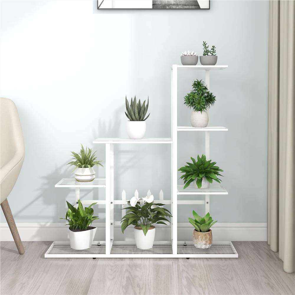 Flower Stand 94.5x25x88 cm White Metal Flower Stand 94.5x25x88 Cm White Metal -Room Flower Stand 94 5x25x88 cm White Metal 483177 0