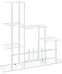 Flower Stand 94.5x25x88 Cm White Metal 6 Flower Stand 94.5x25x88 Cm White Metal -Room Flower Stand 94 5x25x88 cm White Metal 483177 4