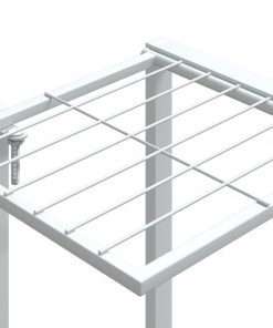 Flower Stand 94.5x25x89 Cm White Iron 7 Flower Stand 94.5x25x89 Cm White Iron -Room Flower Stand 94 5x25x89 cm White Iron 515263 5