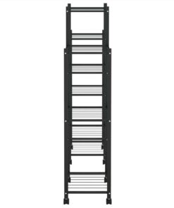 Flower Stand With Wheels 83x25x103.5 Cm Black Iron -Room Flower Stand with Wheels 83x25x103 5 cm Black Iron 515282 3